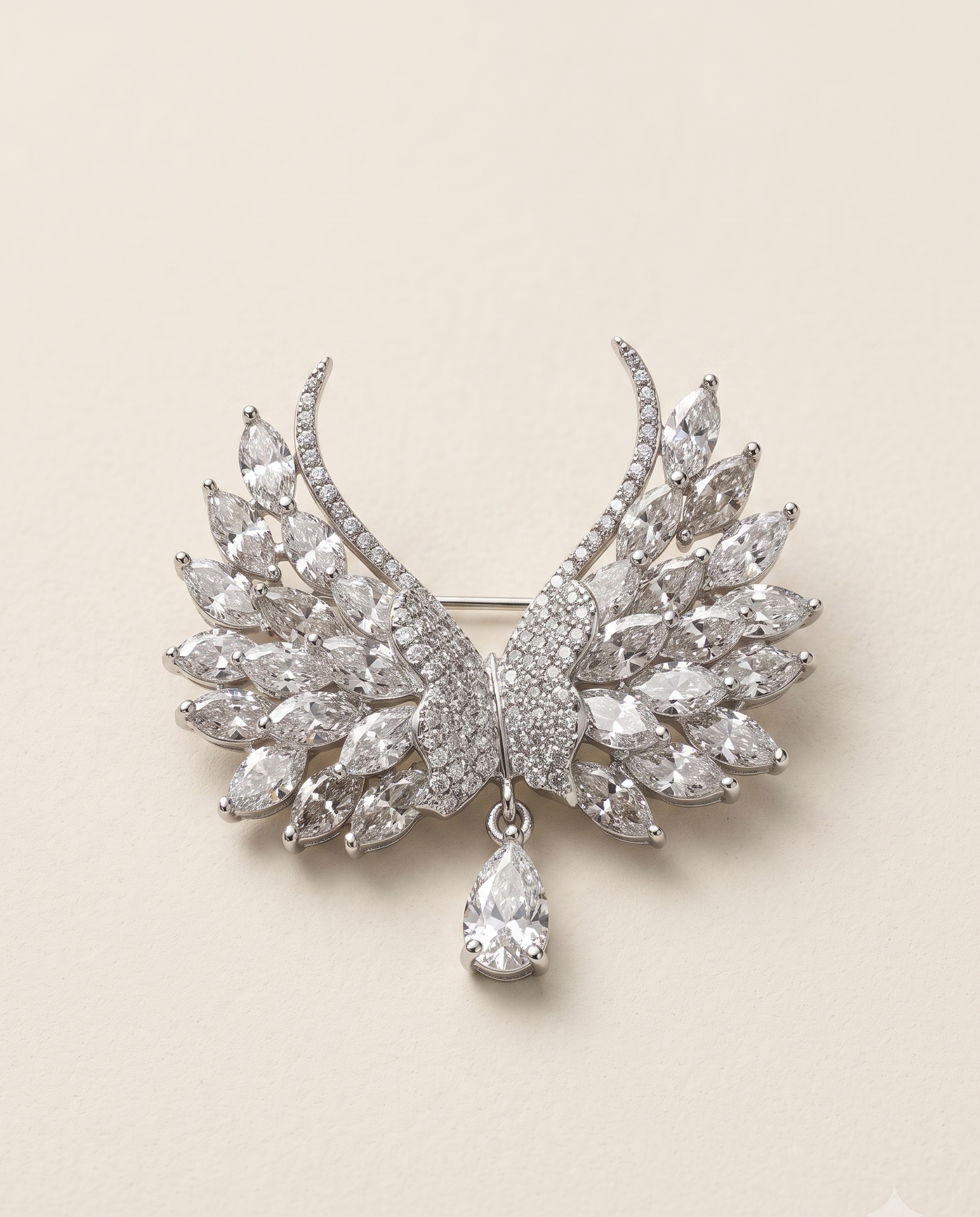 Pure Silver Seraph Wing Brooch