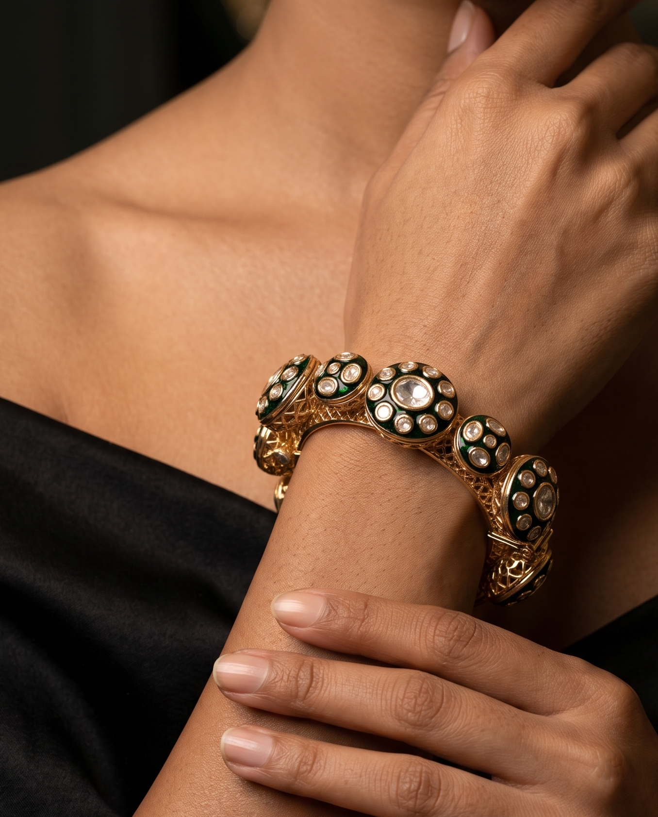 Mehr Meenakari Kada Bracelet