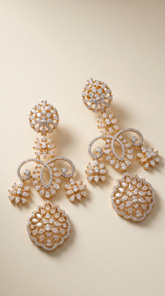 Golden Dazzle Danglers
