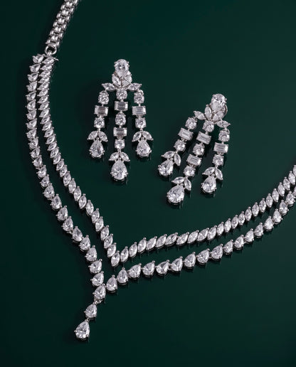 Double Cascade Necklace Set