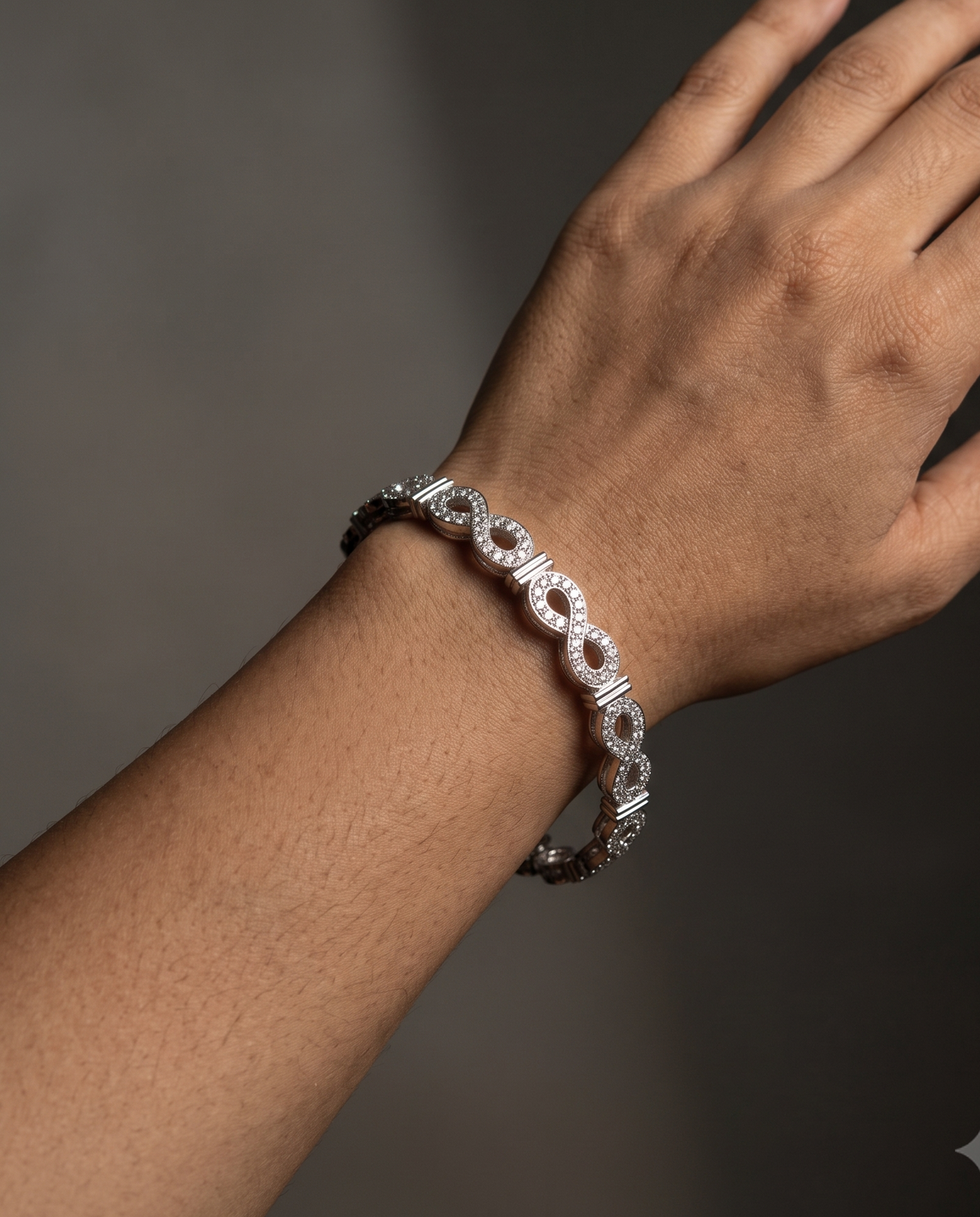 Pure Silver Infinity Bangle