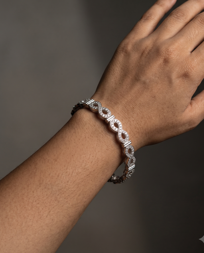 Pure Silver Infinity Bangle