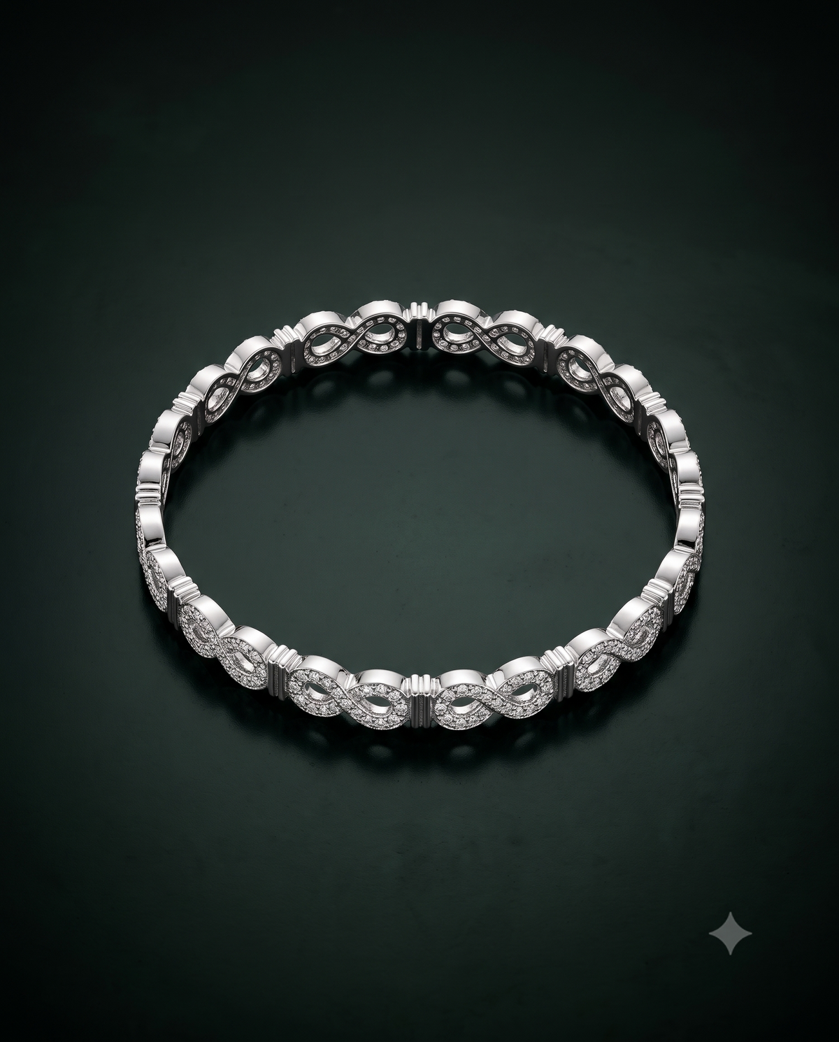 Pure Silver Infinity Bangle