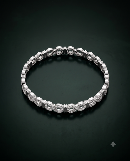 Pure Silver Infinity Bangle