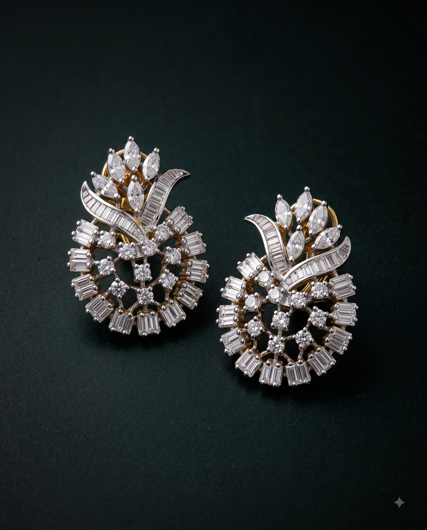 Pure Silver Crescent Studs