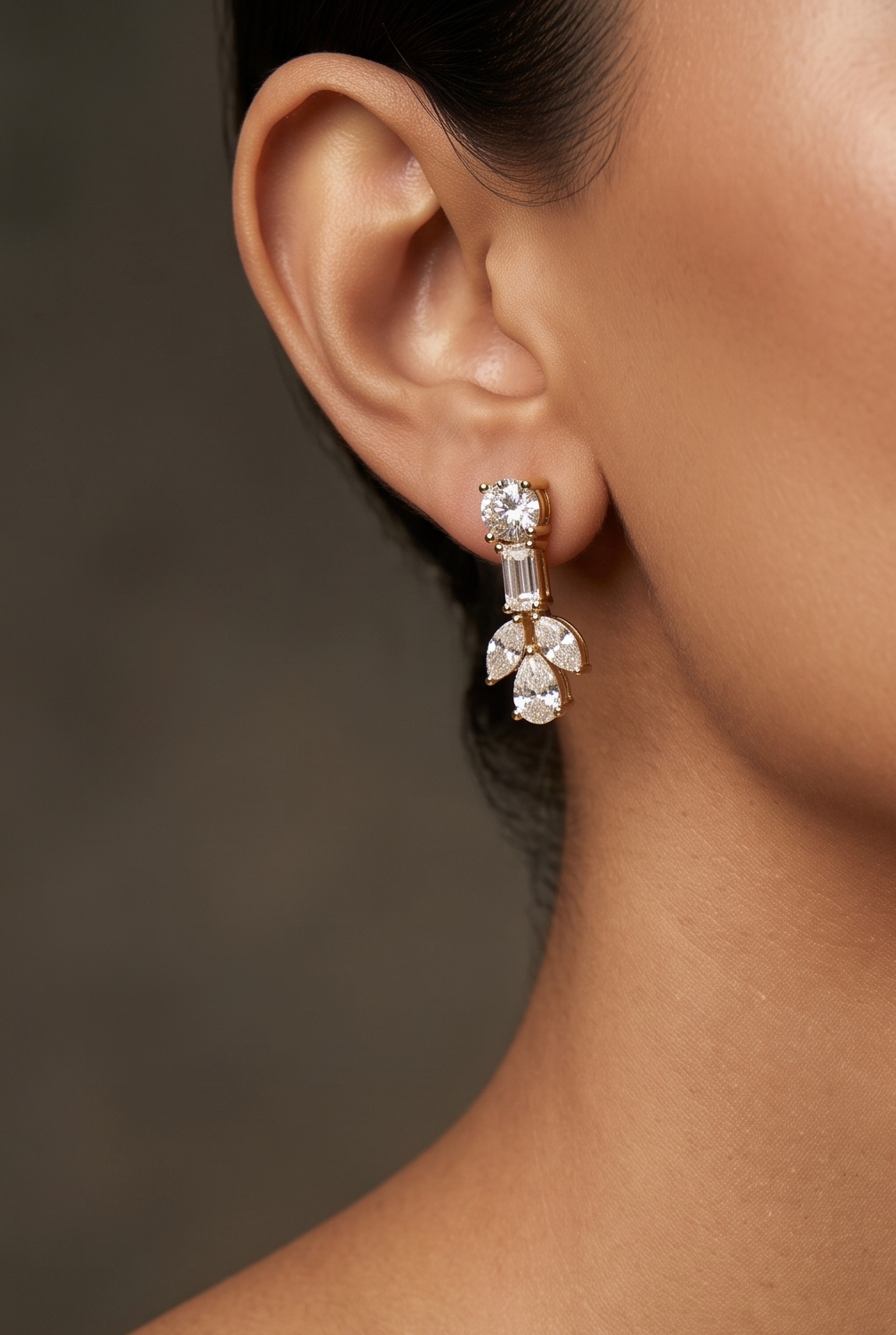 Pure Silver Floral Drops