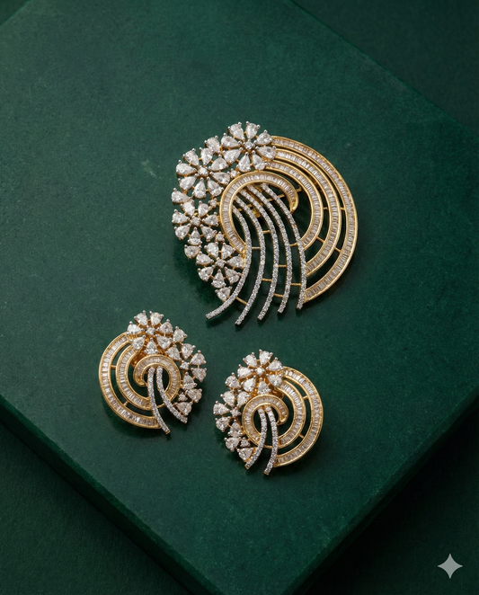 Elegant Floral Pendant Set