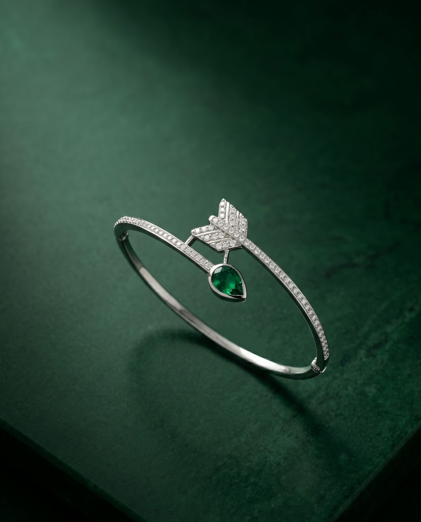 Pure Silver Emerald Archive Bracelet
