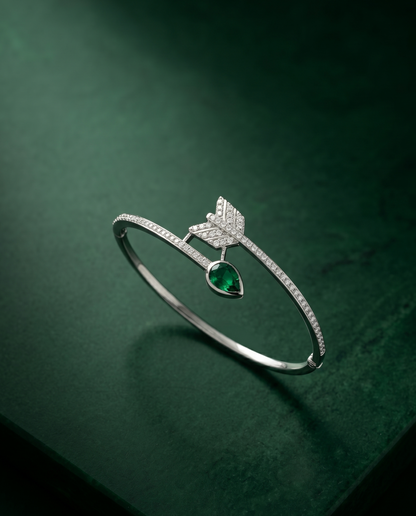 Pure Silver Emerald Archive Bracelet