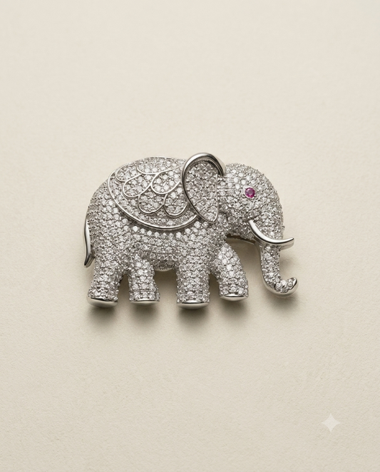 Pure SIlver Gajraj Brooch