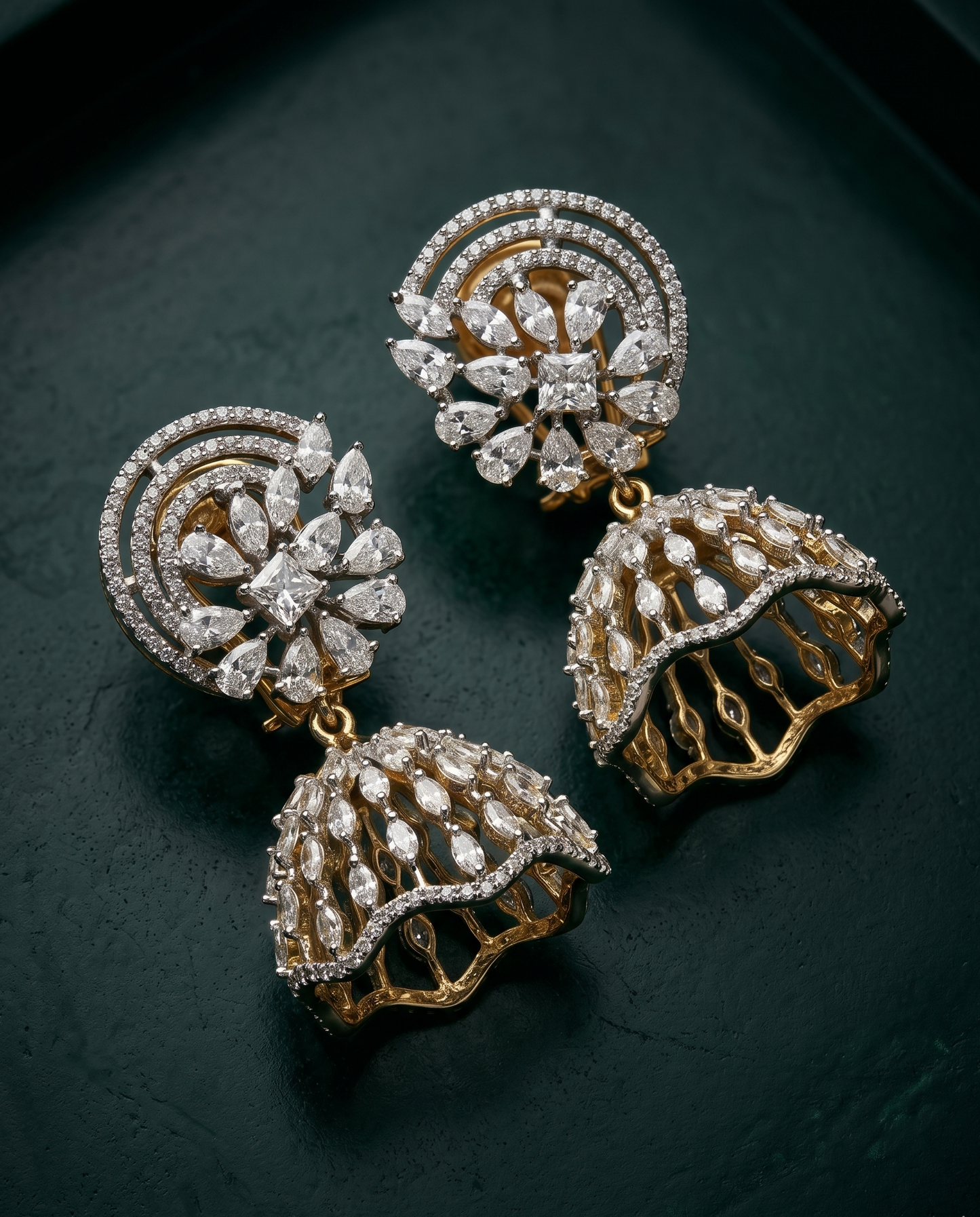 Pure Silver Celestial Dome Earrings