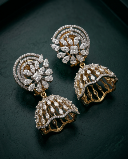 Pure Silver Celestial Dome Earrings