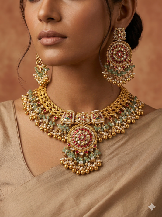 Golden Regal Necklace Set