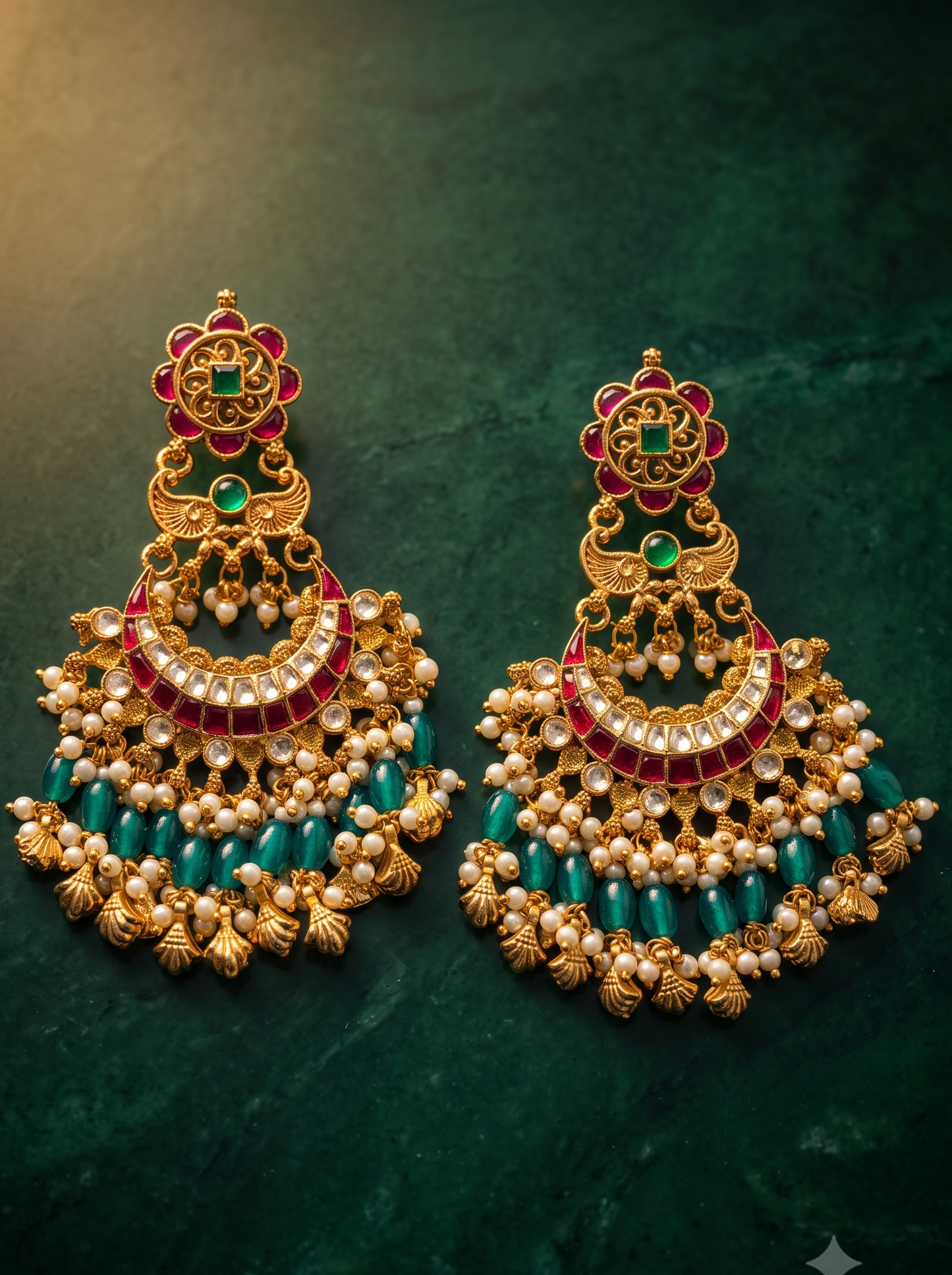 Golden Zenith Jhumkas