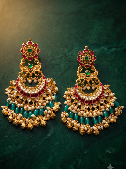 Golden Zenith Jhumkas