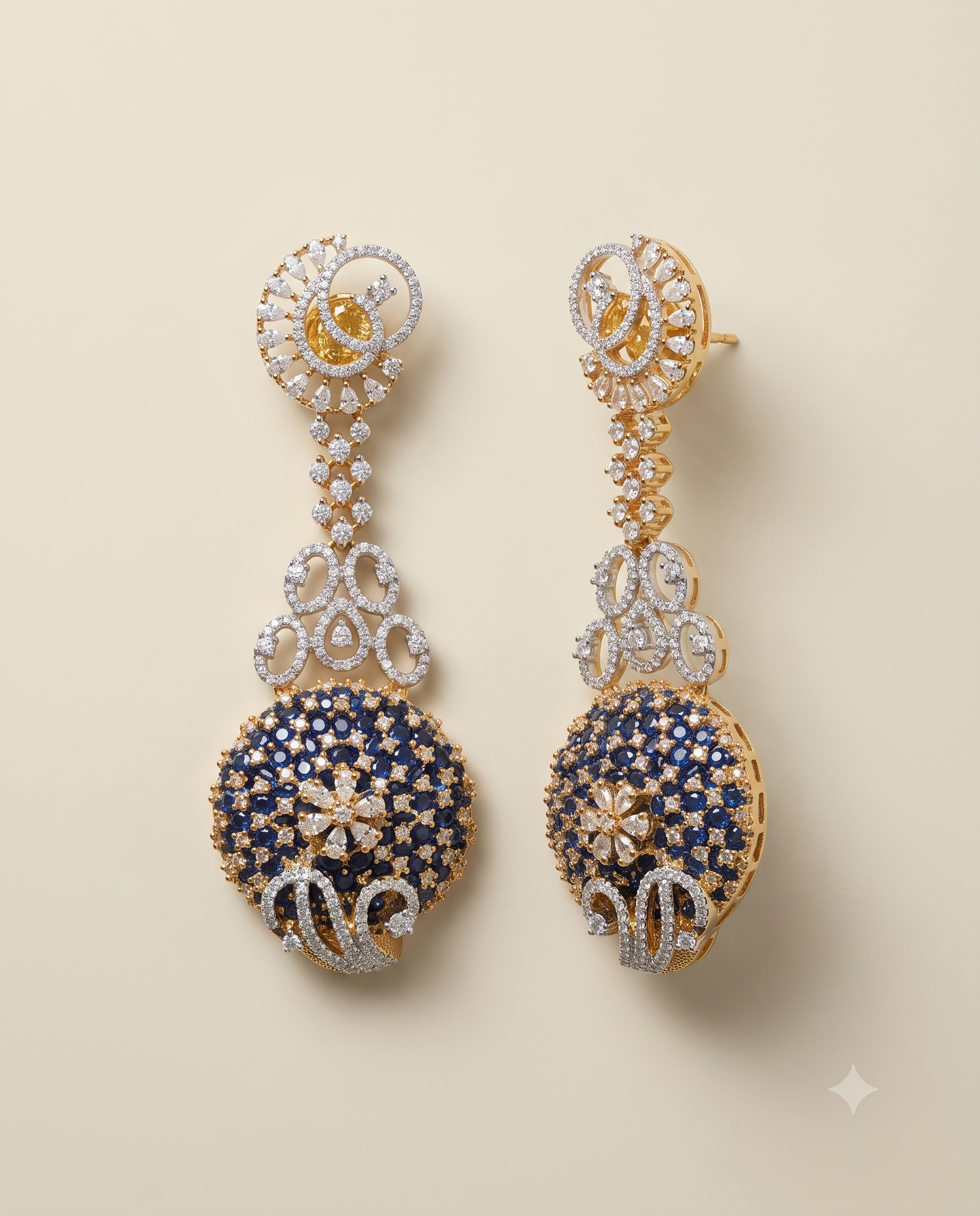 Majestic Azure Long Earrings