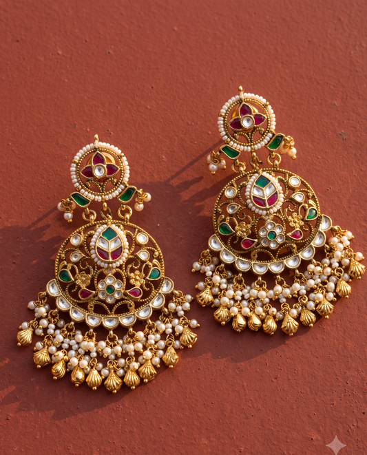 Royal Kundan Jhumkas
