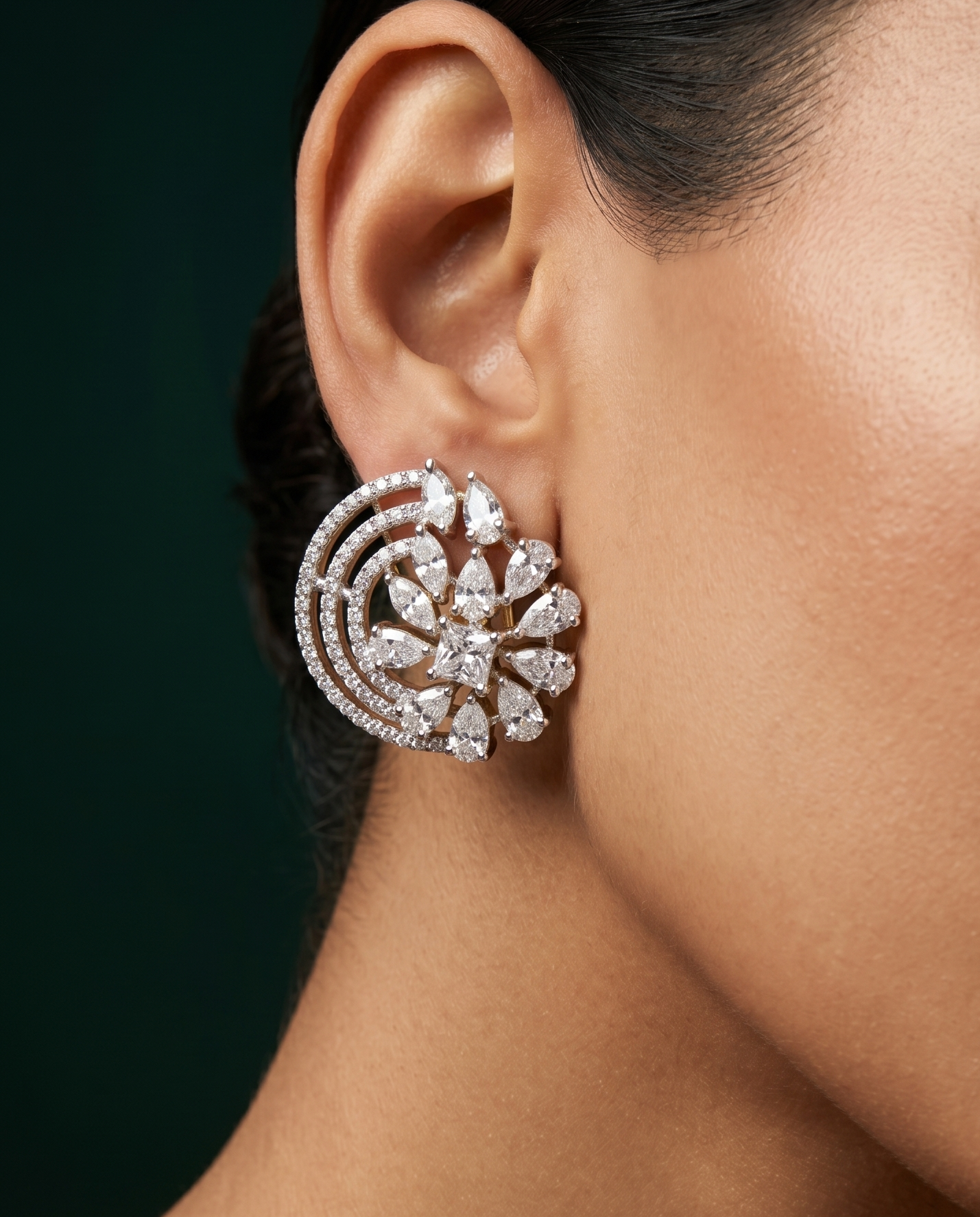 Pure Silver Spiral Studs