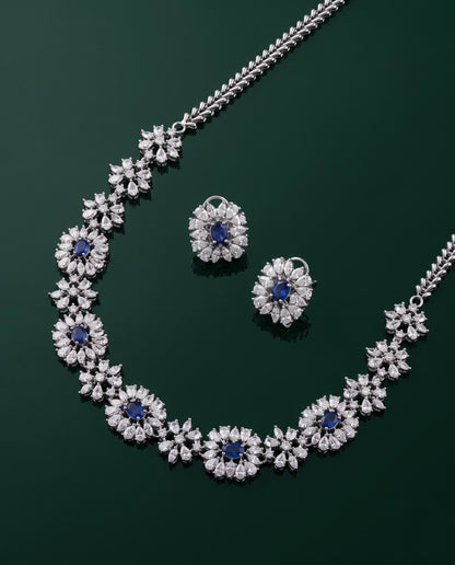 Sapphire Shimmer Necklace Set