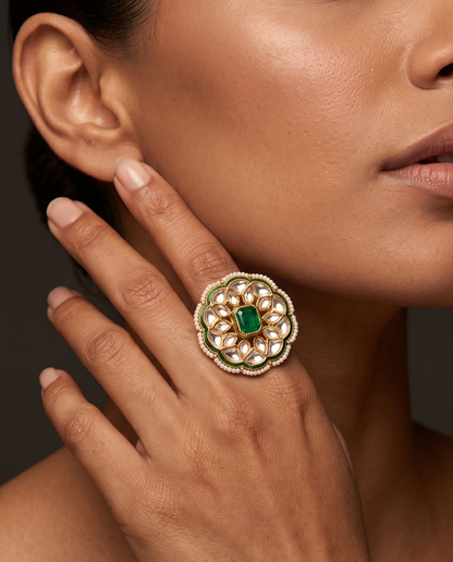 Polki Sunburst Ring