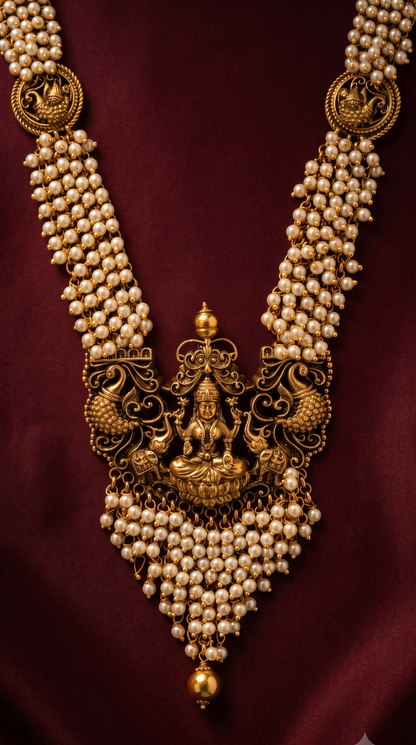 Pearl Temple Fusion Necklace Set
