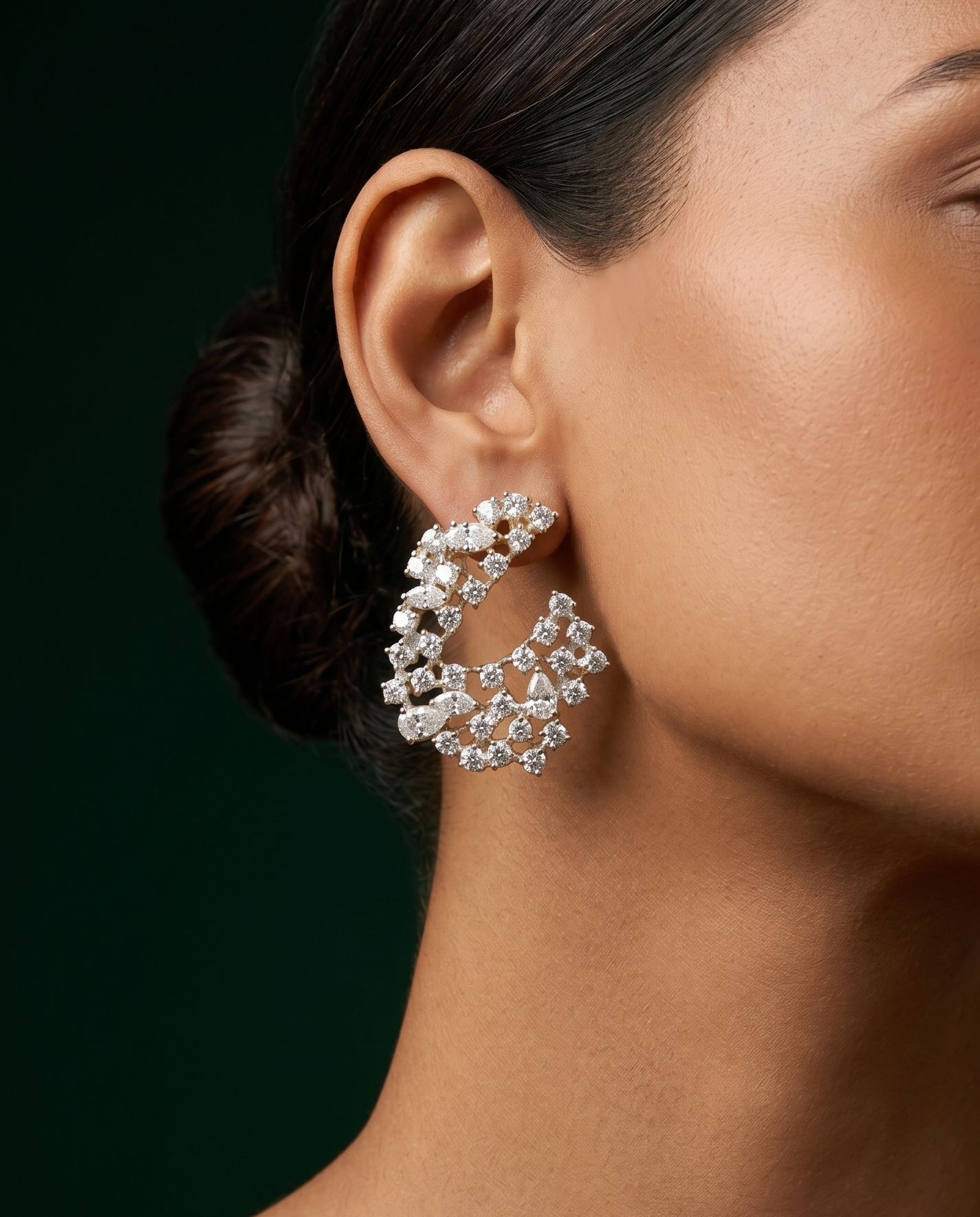 Pure Silver Coral Hoops