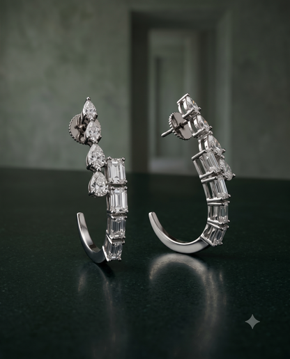 Twin Crescent Hoops