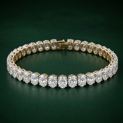Pure Silver Oval Brilliance Bracelet