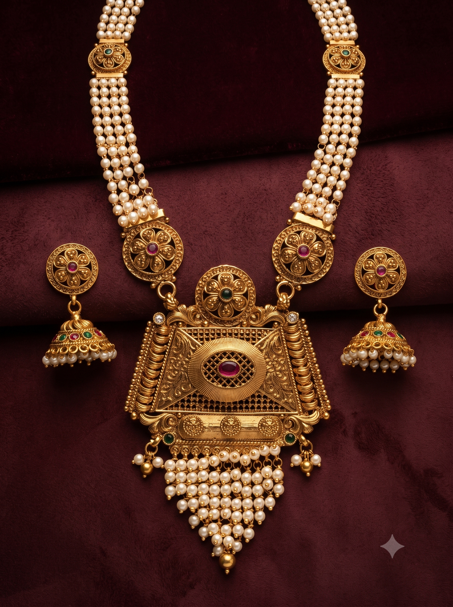 Pearl Heirloom Long Necklace Set