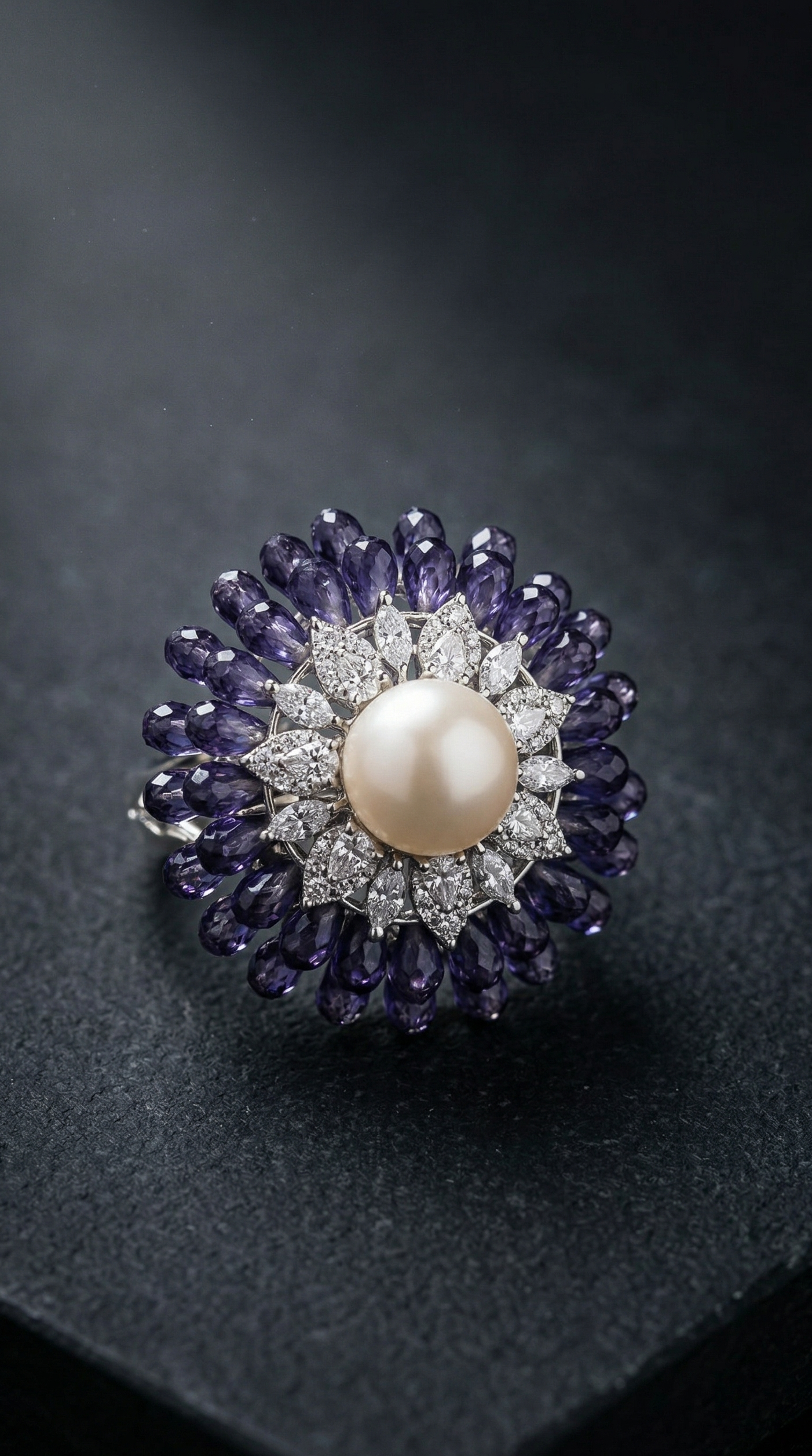 Violet Plume Ring