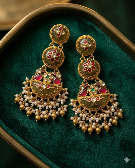 Heirloom Polki Jhumkas