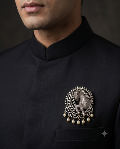 Stallion Crest Brooch