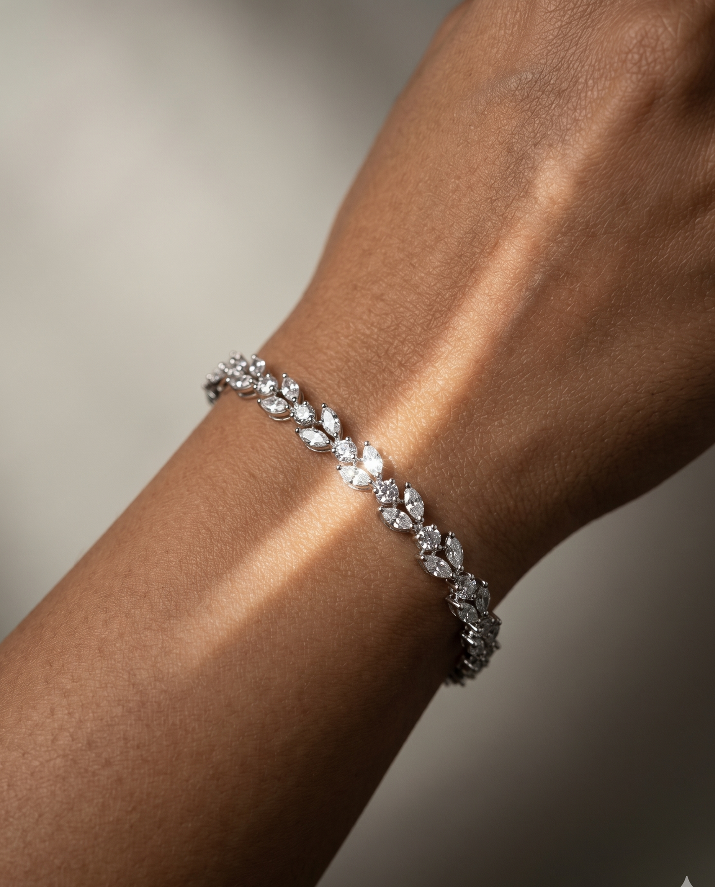 Pure Silver Dual Marquise Bracelet