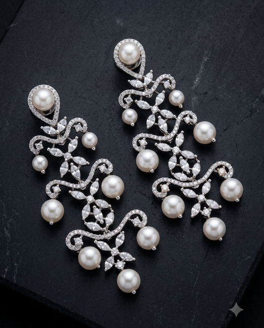 Pearl Fringe Earrings