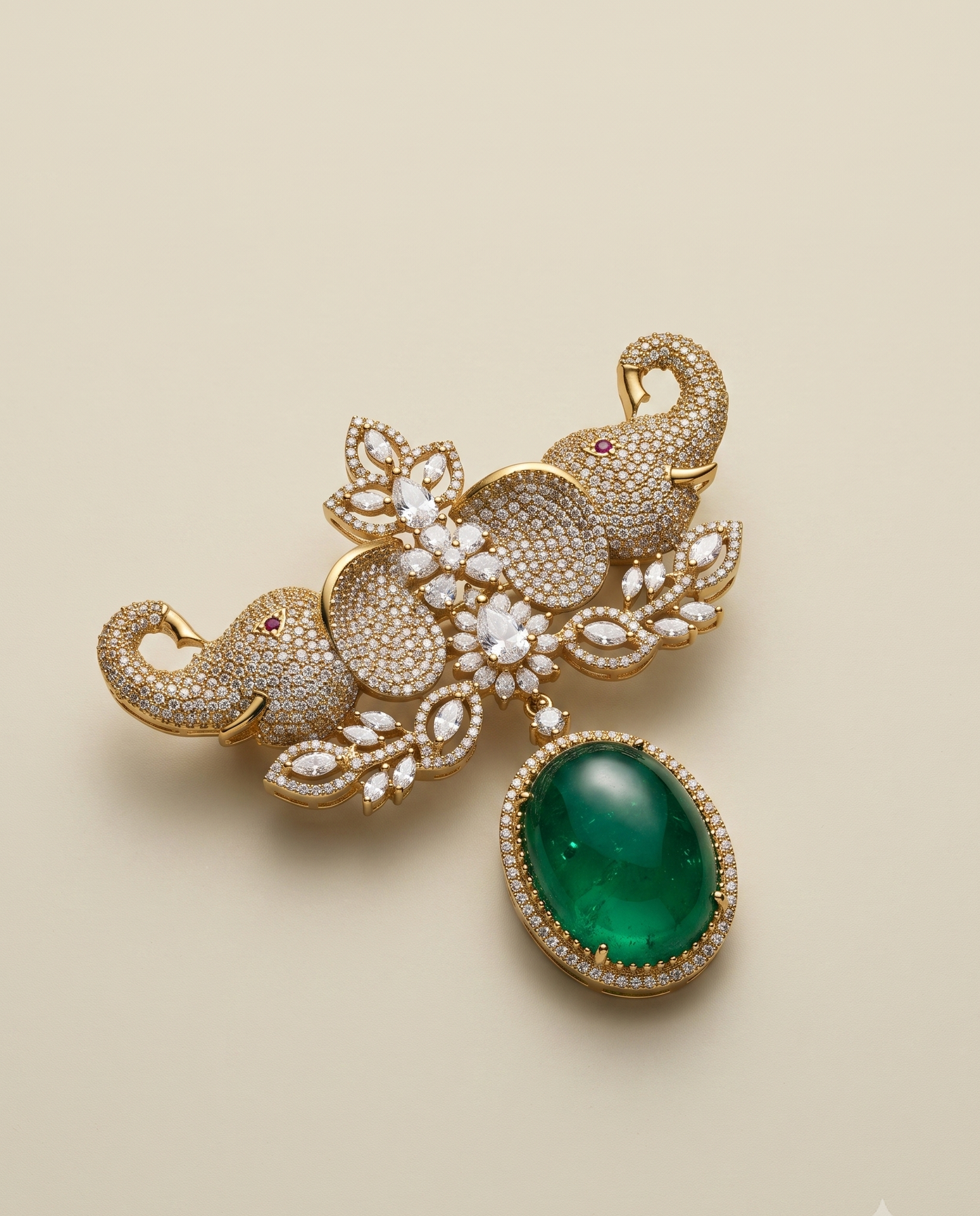 Dual Gajraj Court Brooch