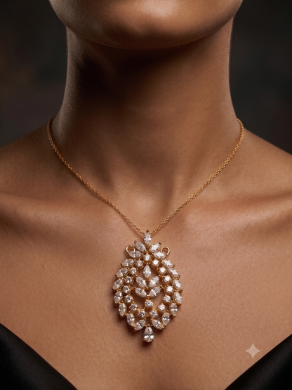 Pure Silver Delicate Drop Chain Pendant