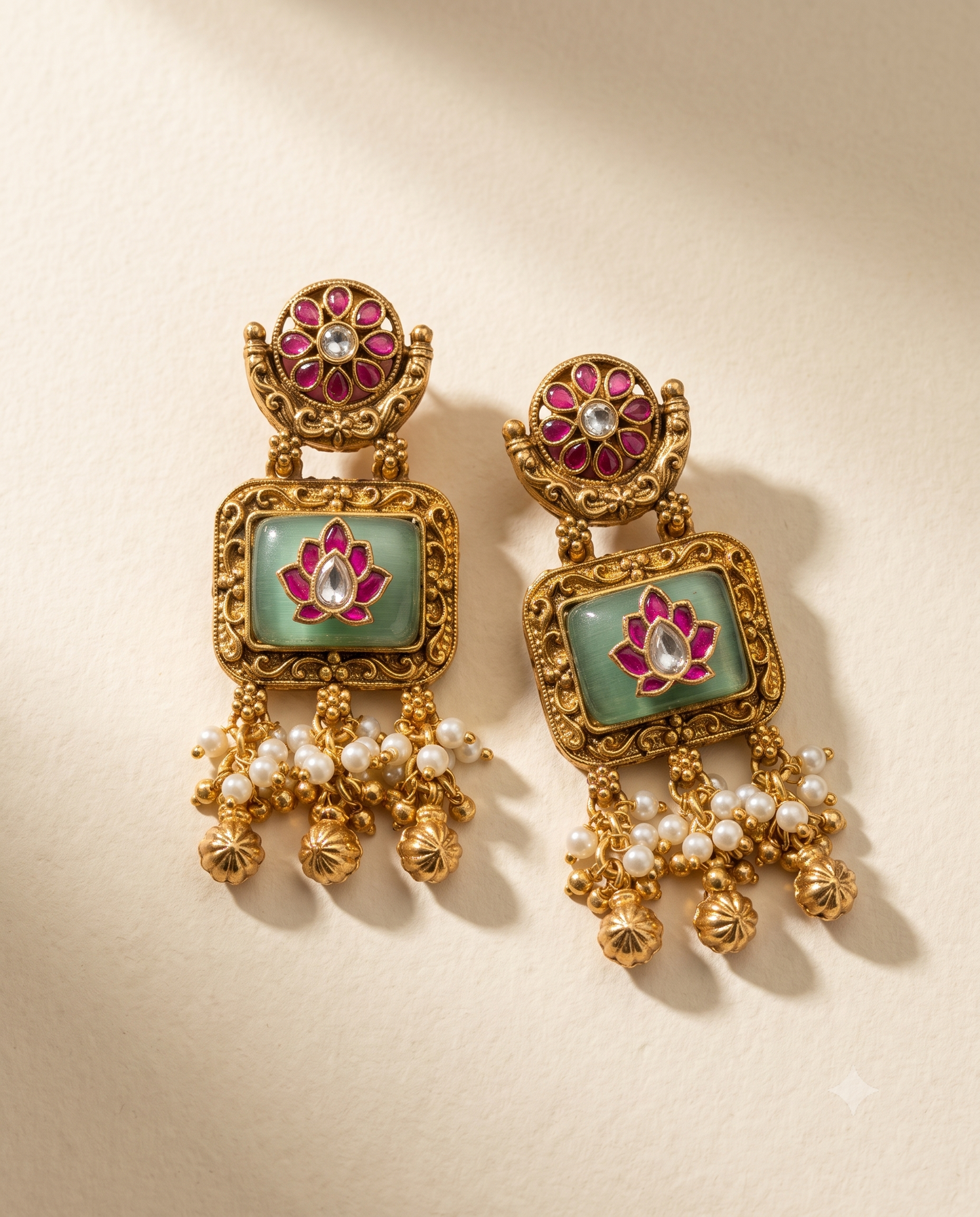 Golden Mahal Earrings