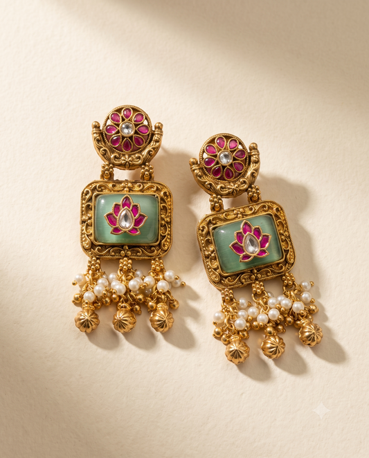 Golden Mahal Earrings