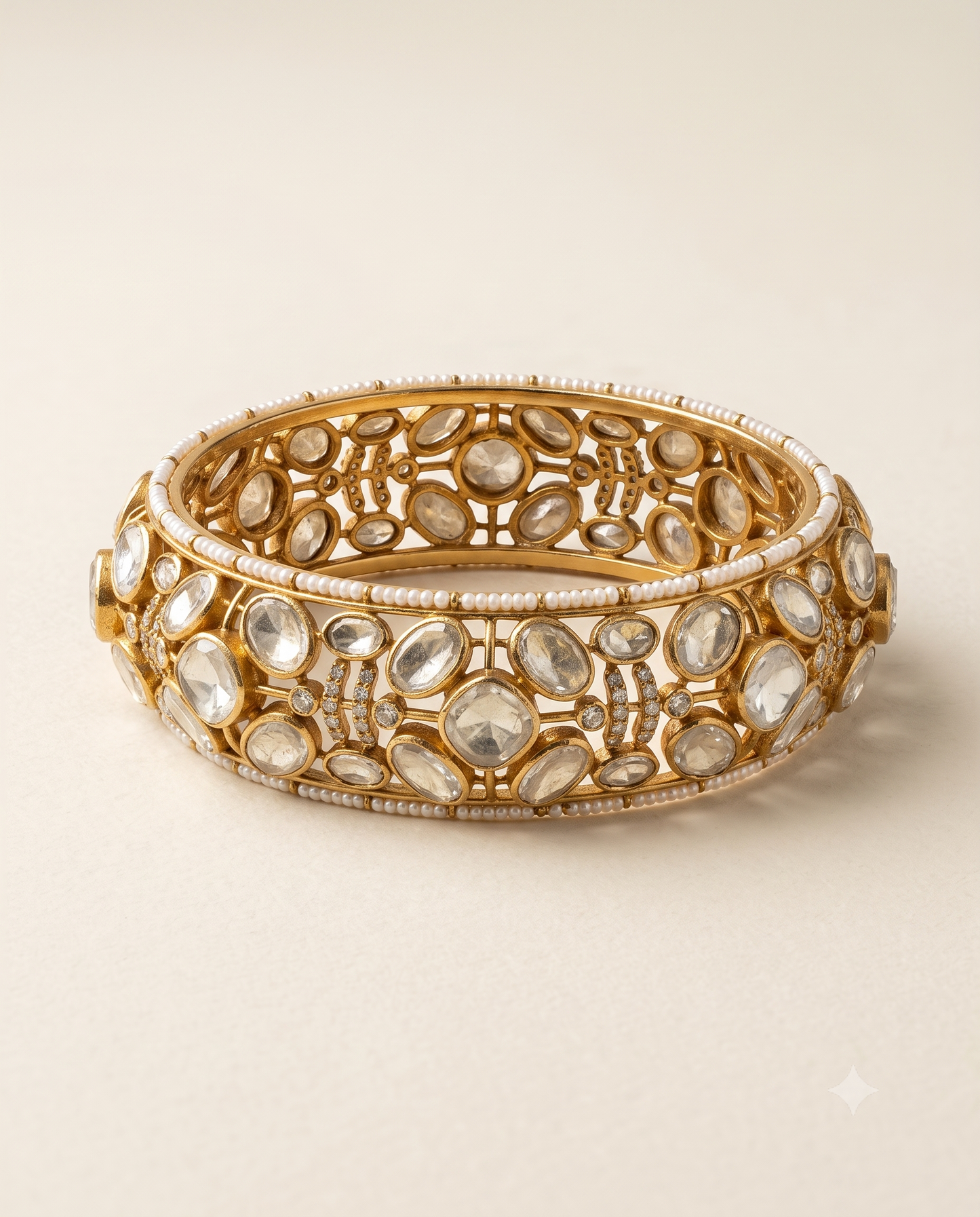 Classic Polki Moti Bracelet