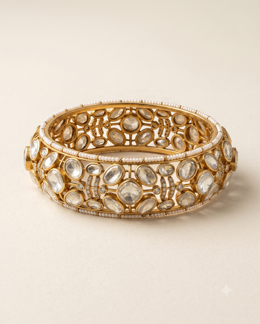 Classic Polki Moti Bracelet