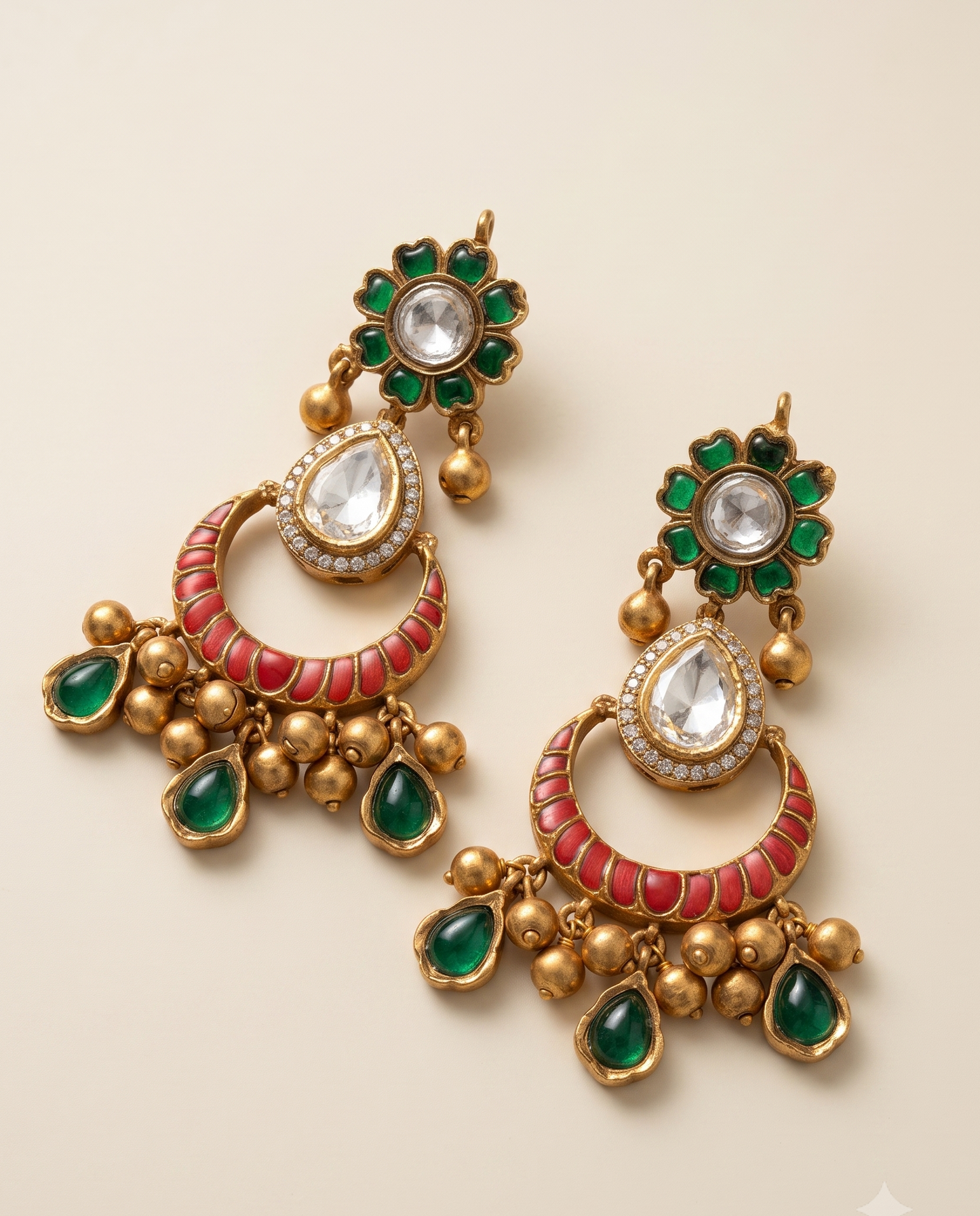 Meenakari Temple Jhumkas