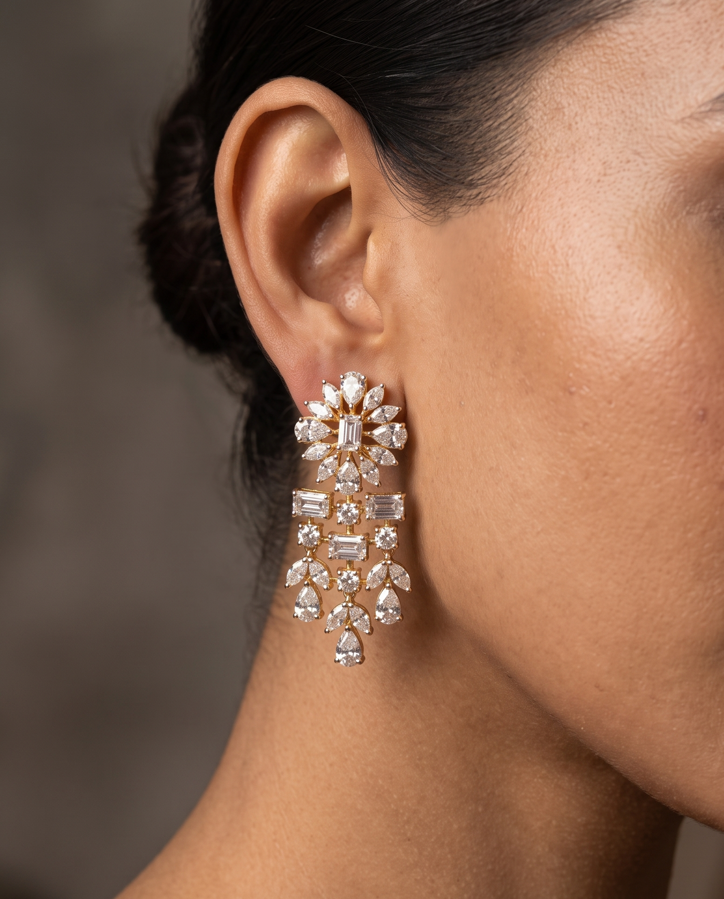 Pure Silver Sunburst Jhumkas