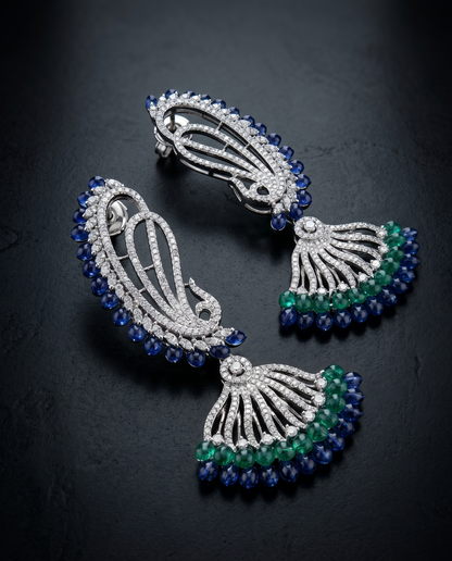 Vibrant Midnight Long Earrings