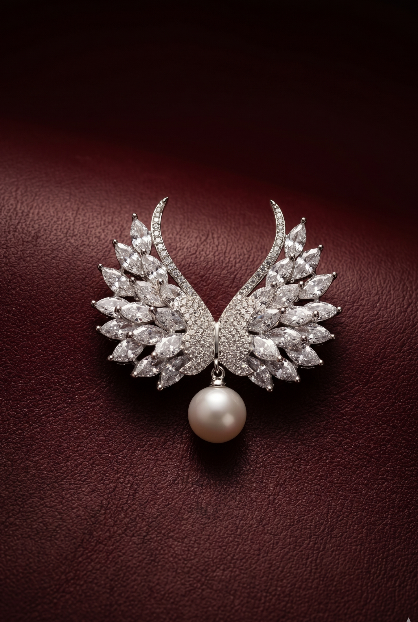 Pure Silver Pearl Court Brooch