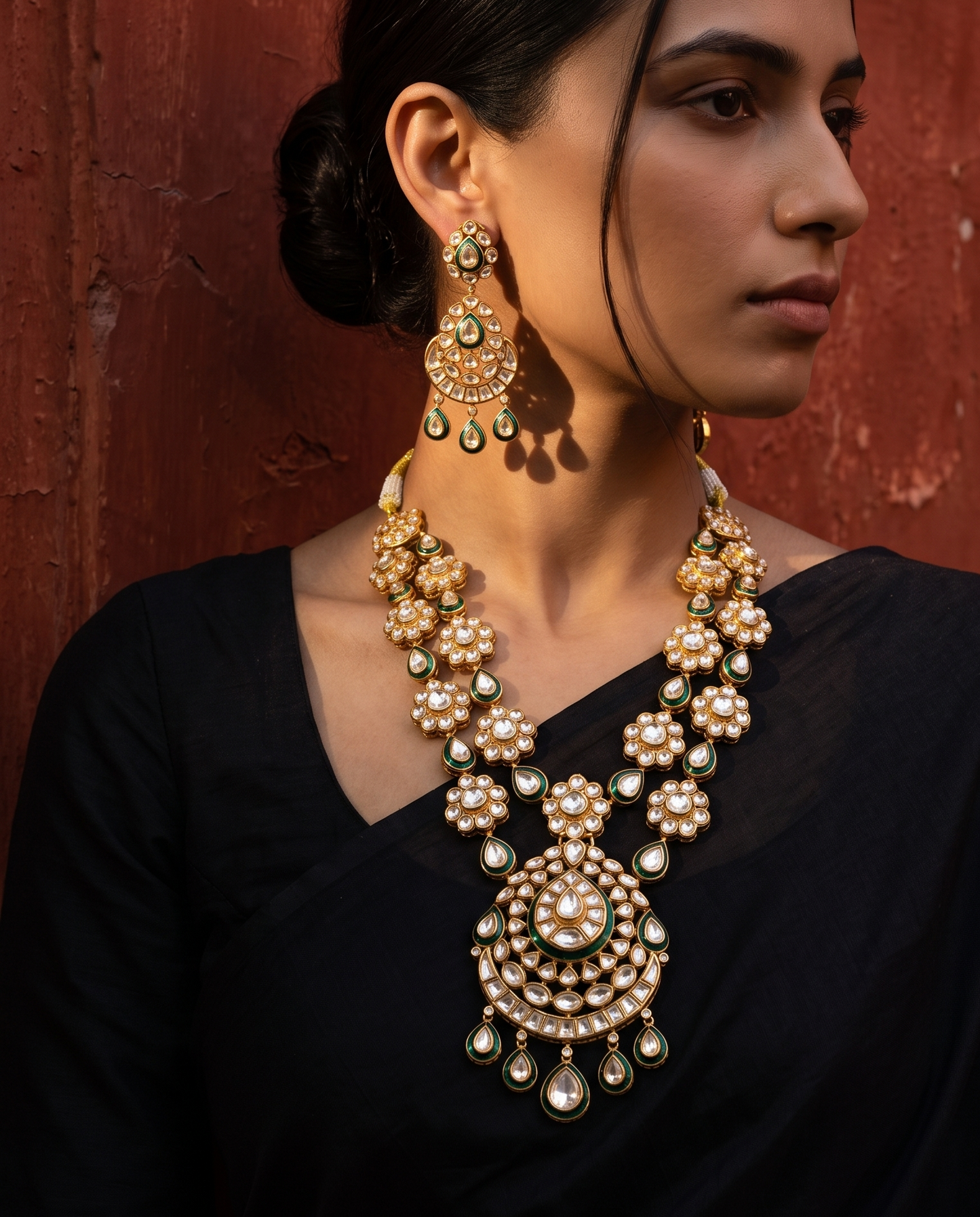 Royal Polki Heirloom Necklace Set