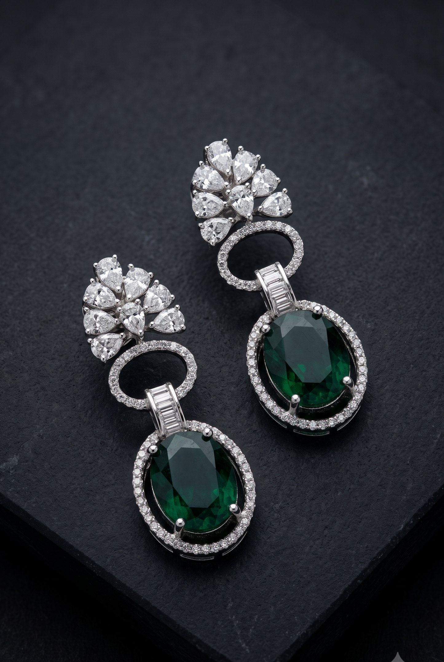 Emerald Lock Earrings