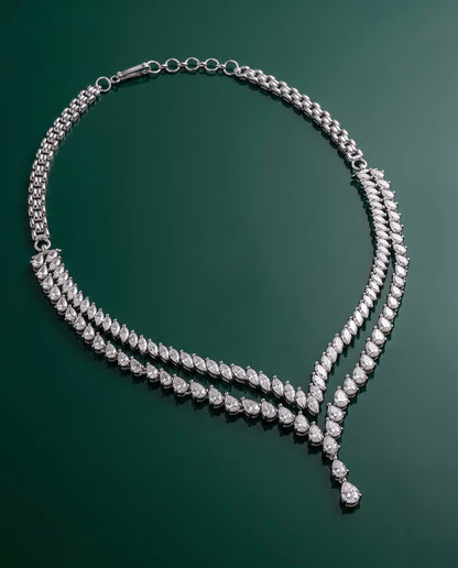 Double Cascade Necklace Set