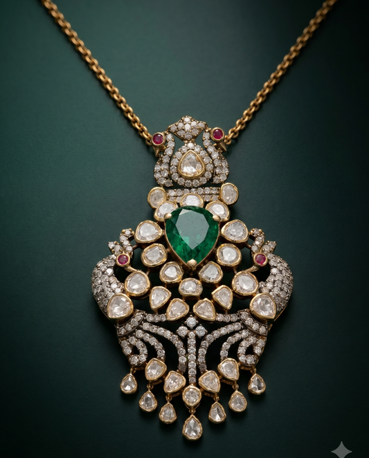 Pure Silver Peacock Pendant Chain