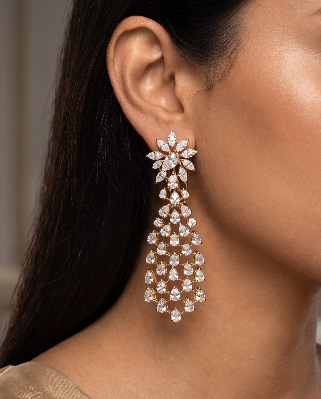 Pure Silver Celestial Bloom Earrings