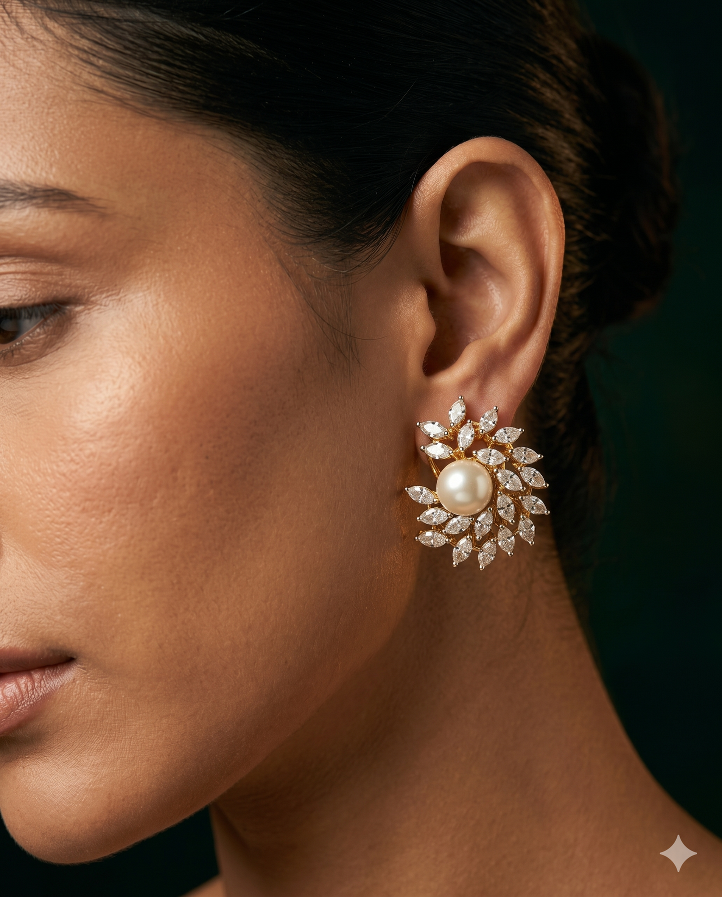 Pure Silver Pearl Elegance Studs